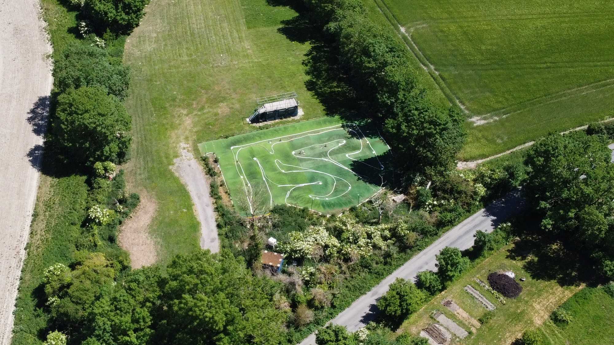 Aerial photo of Stotfold Model Car Club